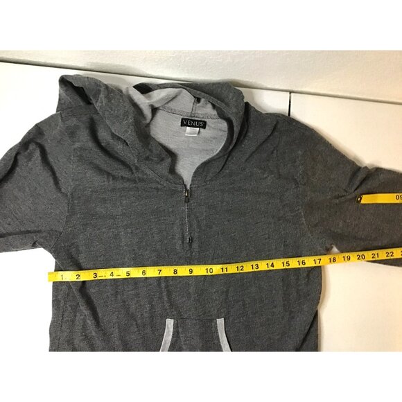 Venus Medium Gray Pullover Hoodie Sweatshirt With Pockets - Picture 5 of 6